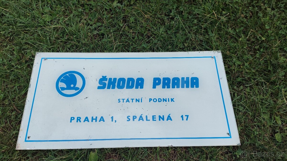 Historická tabule Škoda Praha - 2