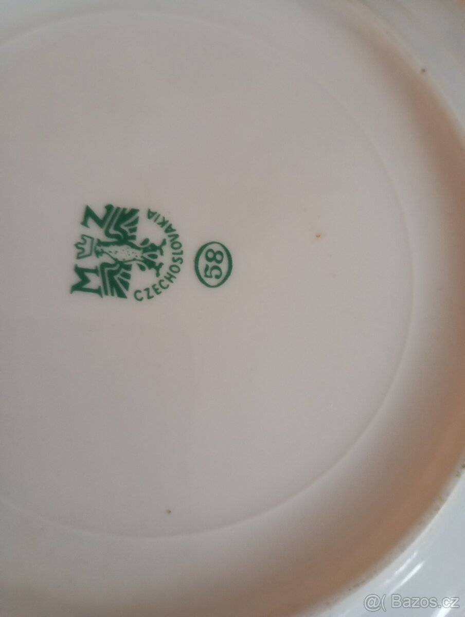 Retro hluboký talíř Czechoslovakia,, - 2