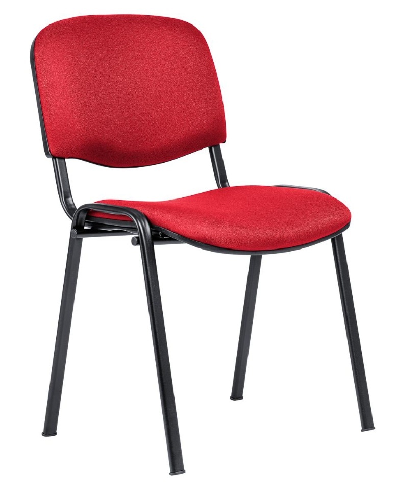 Kovová polstrovaná židle červená a modrá - 2