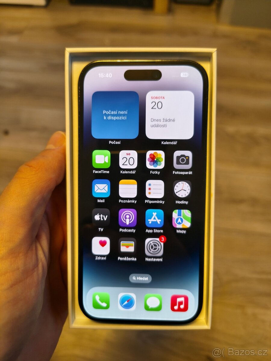 Apple iPhone 14 Pro 128GB Black,pěkný stav,87%bat,z.12mesicu - 2