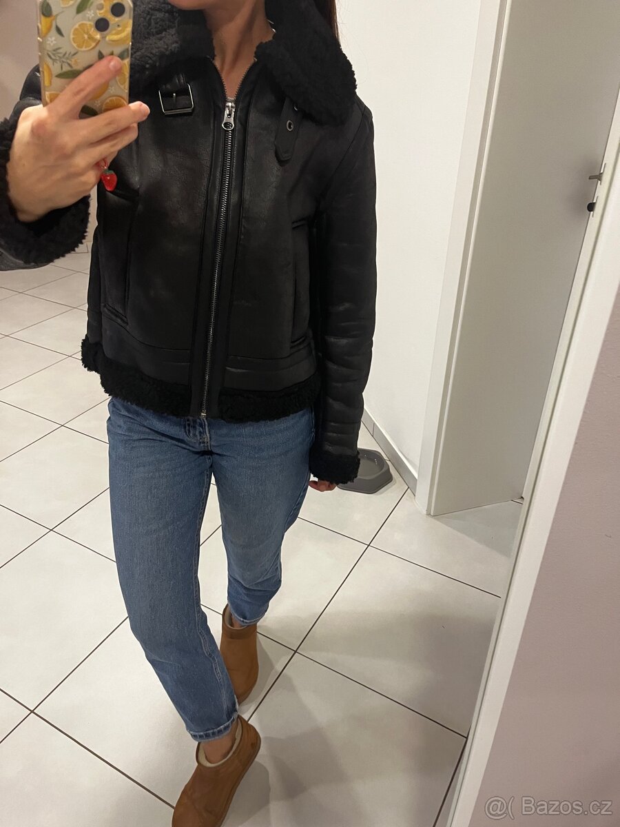 Koženková biker bunda nová- H&M - 2