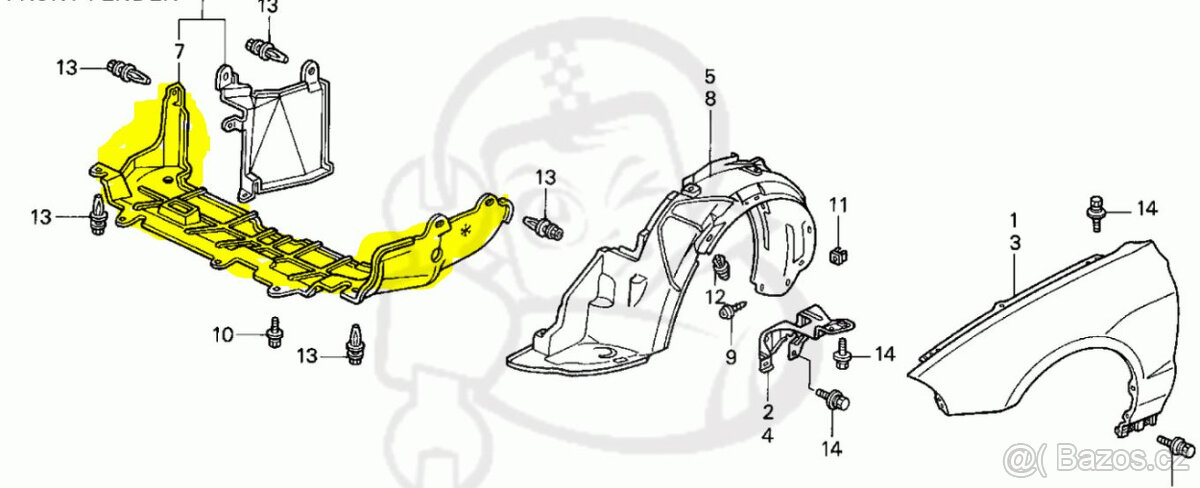 Spodní kryt motoru | Honda CRX del Sol - 2