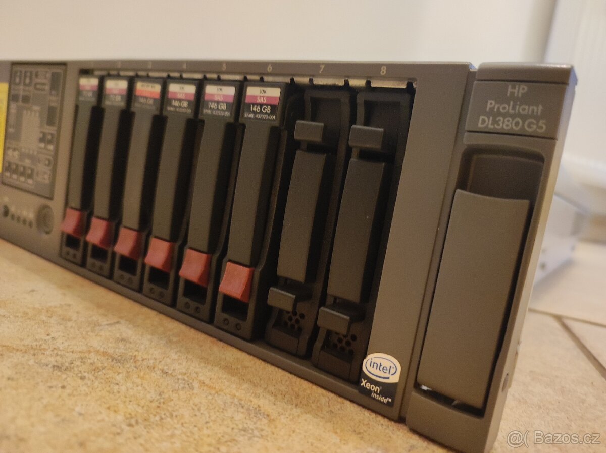 HP rack server Proliant DL380 G5, 6 disků, 28GB RAM - 2