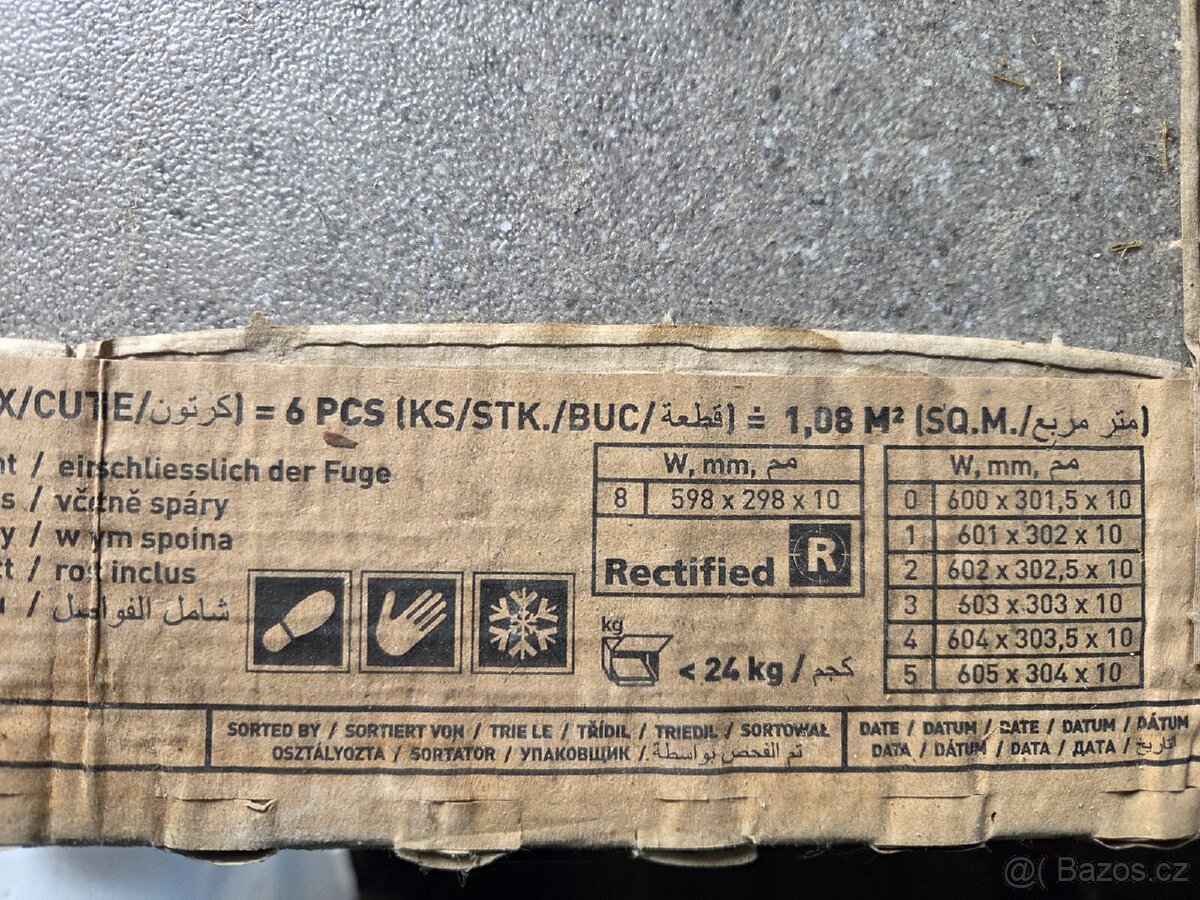 Protiskluzová dlažba Rako 30x60x1 (8,64m2)s třpytkami - 2