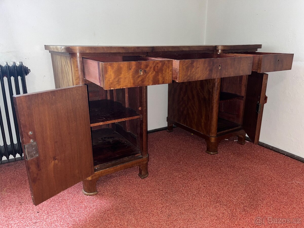 Starožitný psací stůl – zachovaly, uzamykatelný - 2