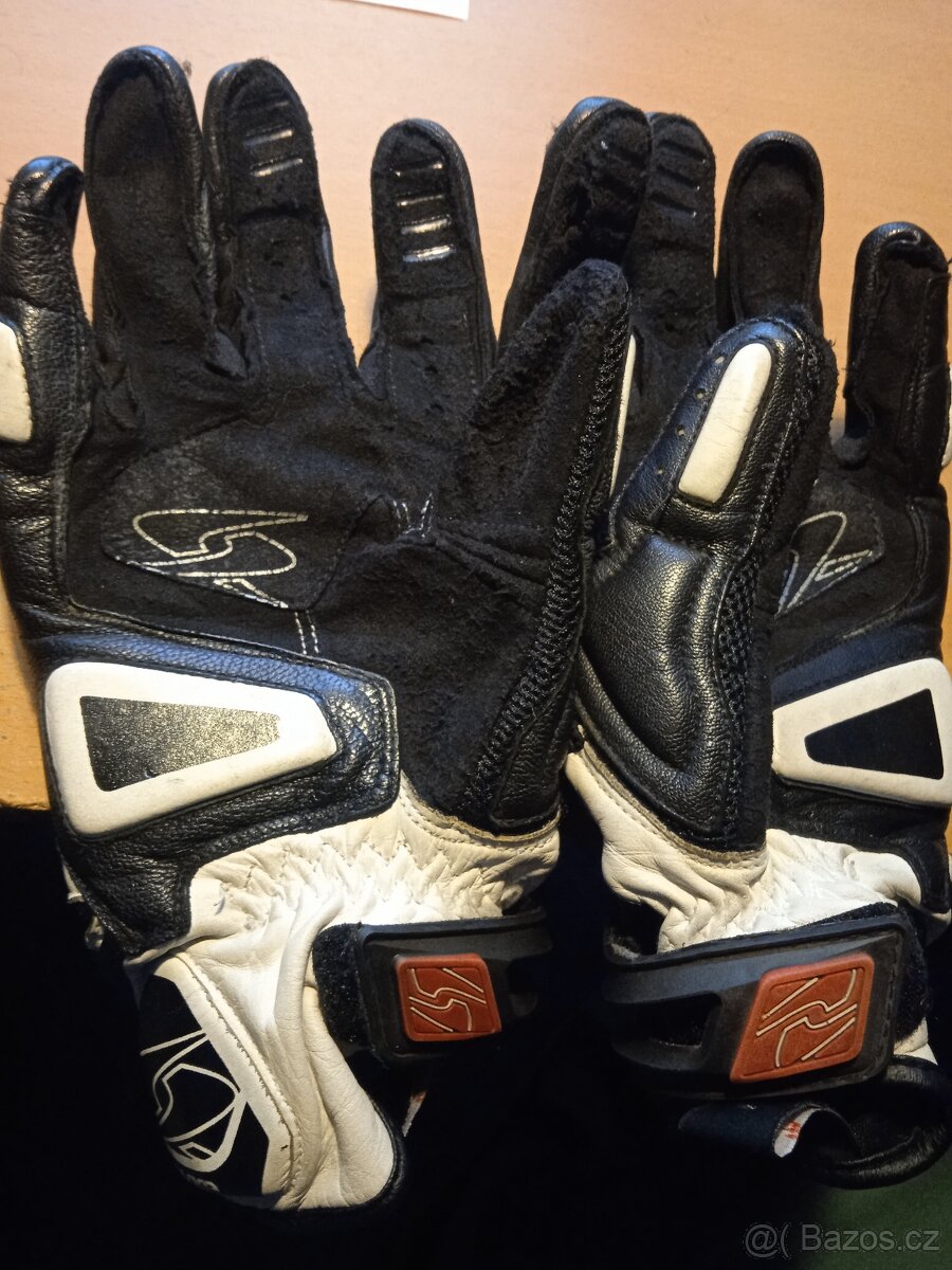 Dámské kožené moto rukavice SPYKE vel L pro muže pak S - 2