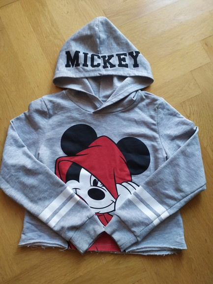 ŠEDÁ KRATŠÍ MIKINA H&M, vel. 152 - 2