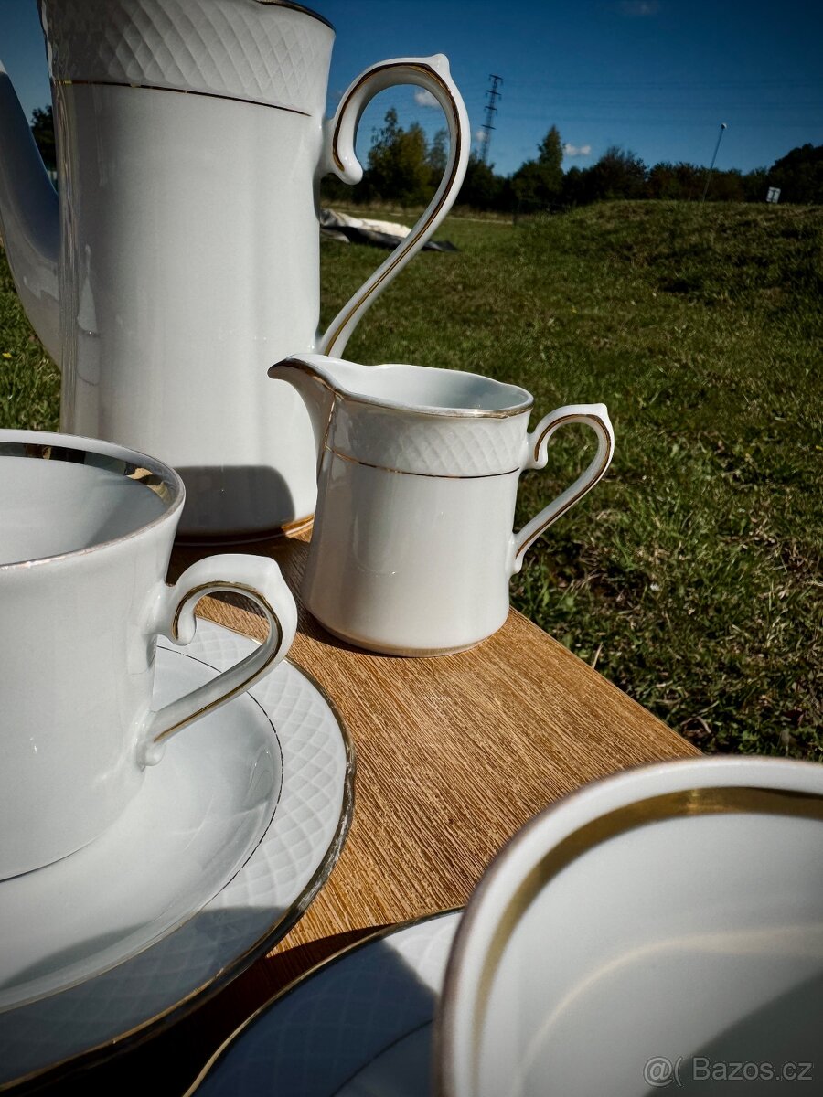 Čajová souprava Winterling Bavaria – porcelán se zlatou link - 2