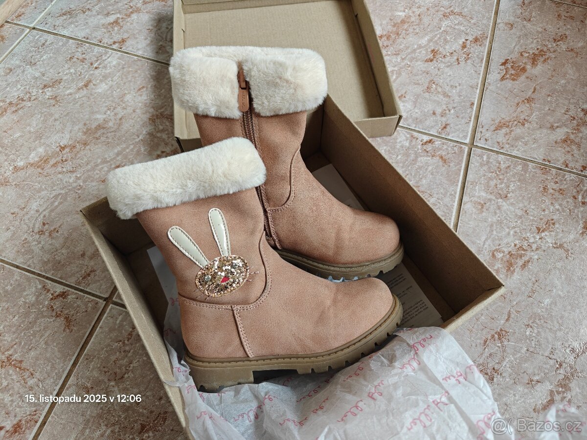 Dívčí 1x nošené kozačky vel.27 - 2