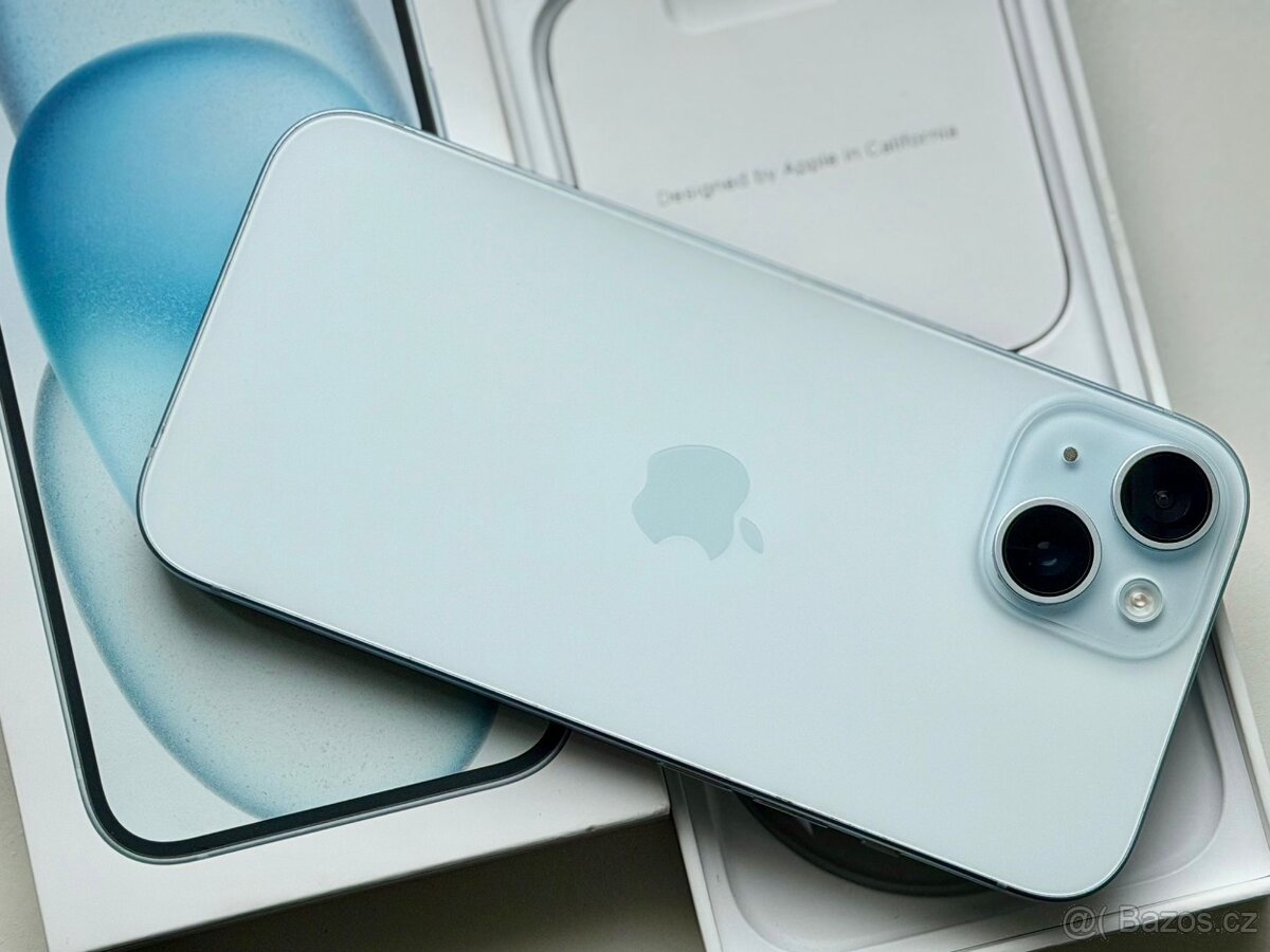 iPhone 15 Blue BATERIE 100% TOP - 2