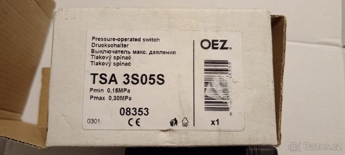 Tlakový spínač OEZ - TSA3S05S 0,15-0,30 Mpa - 2