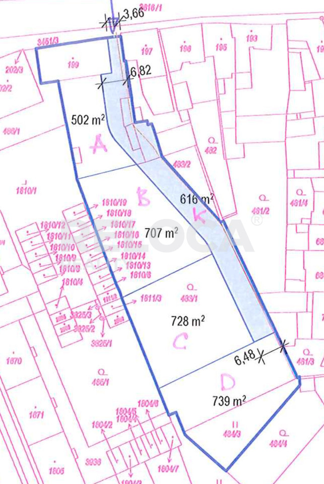 Stavební parcela 707m2, Poděbradova ul., Lysá nad Labem. - 2