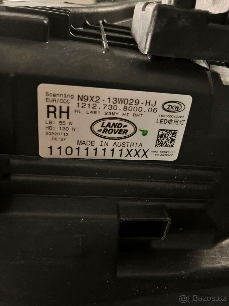LED světlomet pro nový Range Rover Sport od roku 2023 LR1670