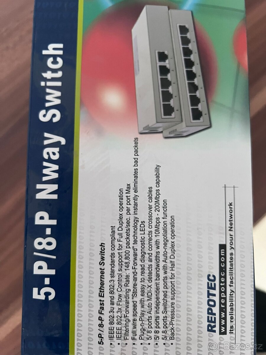 Repotec 5P/8P Fast Ethernet Nway Switch - 2