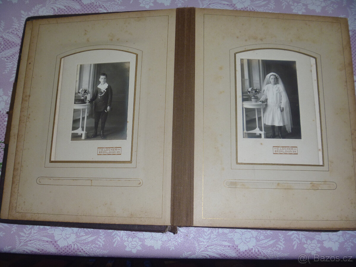 Album s Kabinetky, 15 listů asi 50 fotek , Antik. - 2