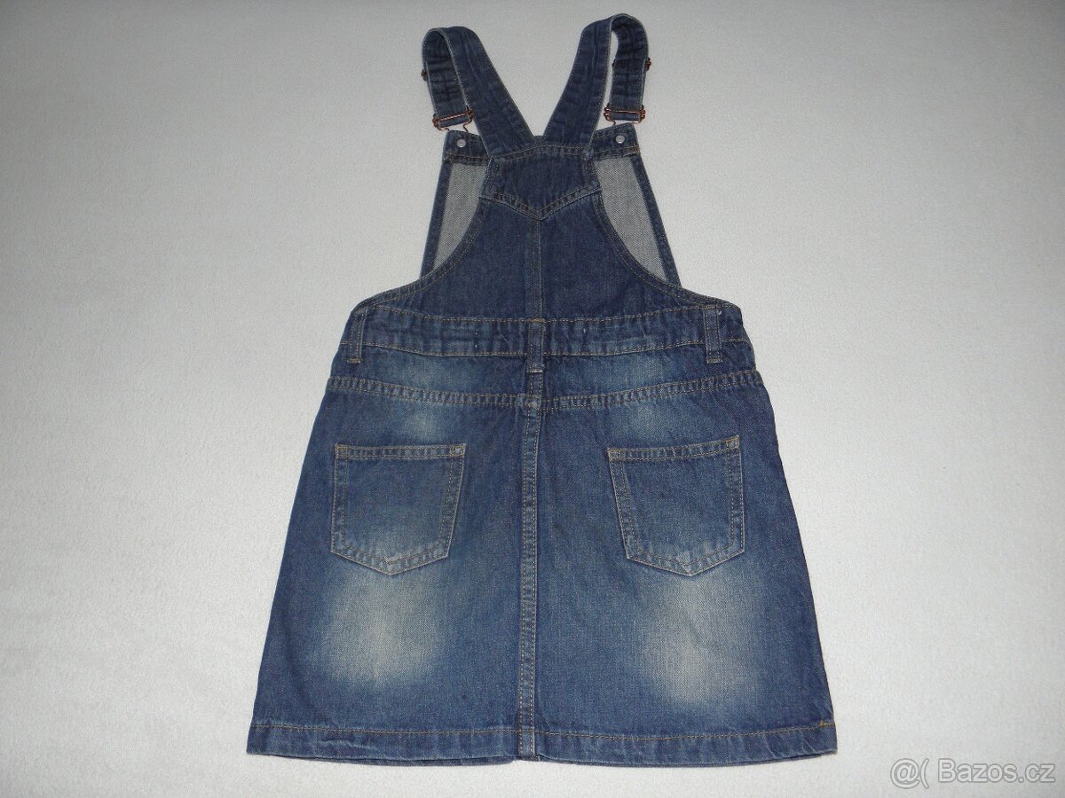riflová / džínová sukně s laclem zn. Denim Co vel.140 - 2