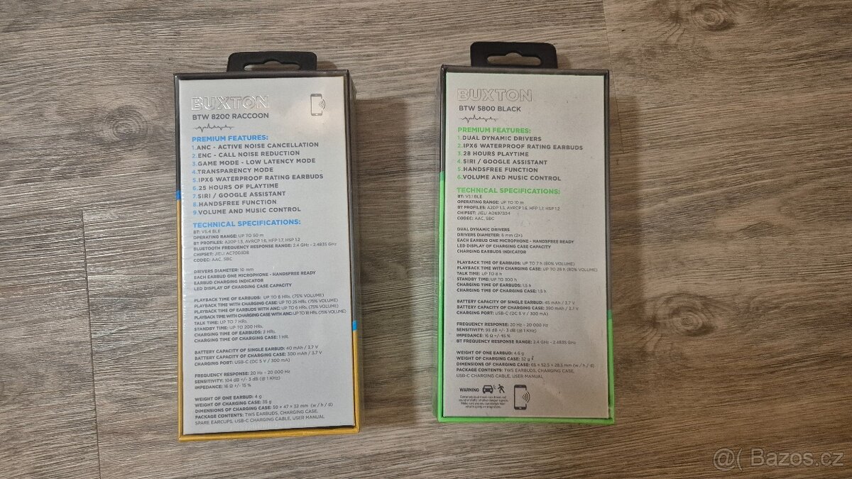 Nerozbalená TWS sluchátka Buxton, 2 ks - 2
