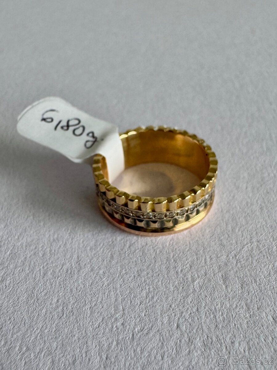 Zlatý prsten 18K, 6,80 g, vel.52 - 2