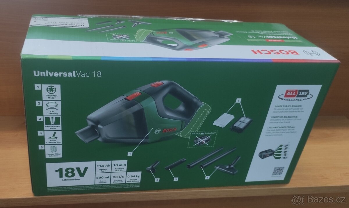 Ruční Aku vysavač BOSCH UniversalVac 18 - 2