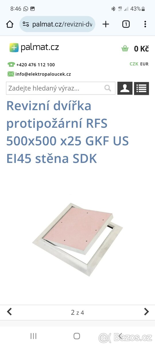 Revizní dvířka protipožární - 2
