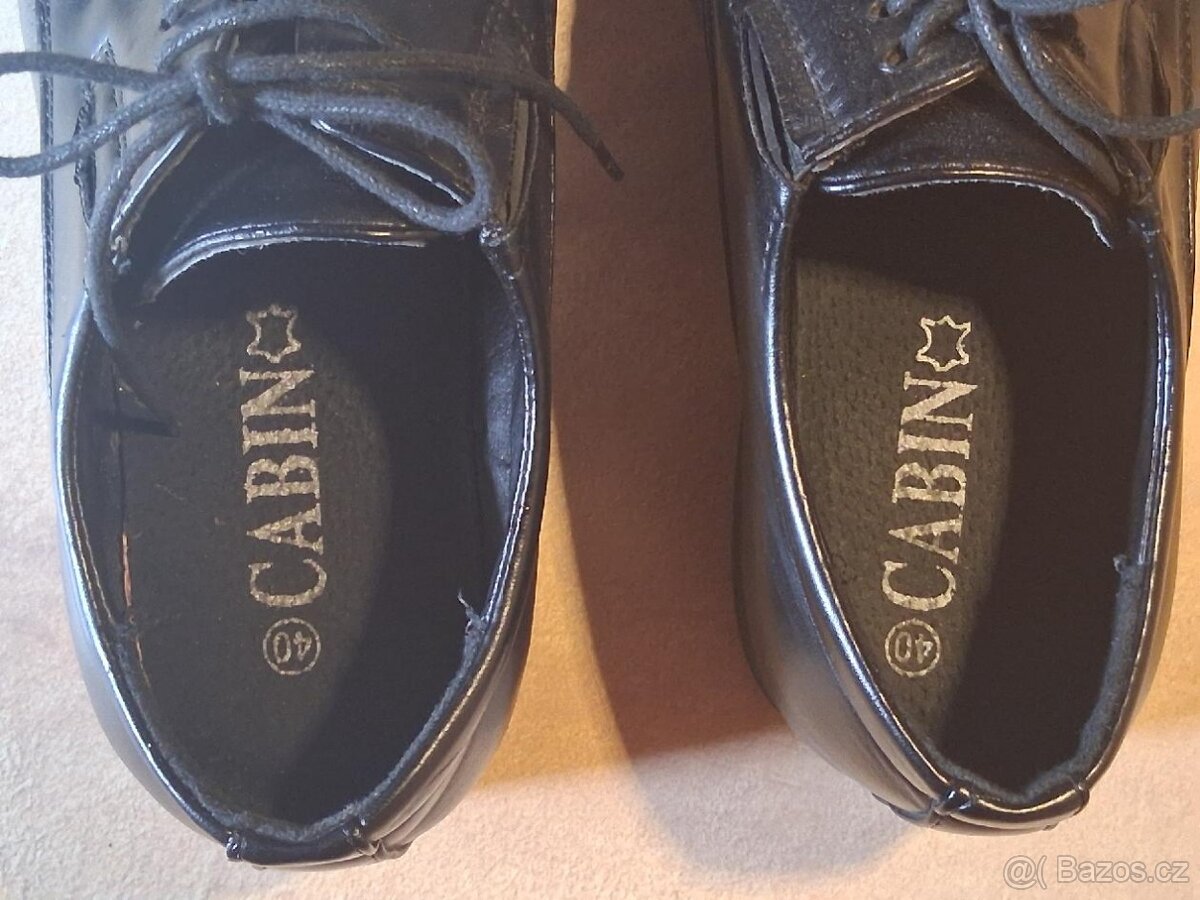 Černé kožené boty vel. 40 - 2