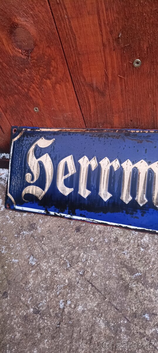 Velká Cedule starožitná německá protektorát - 2