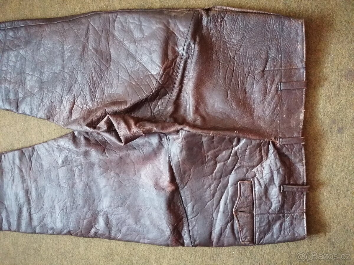 Retro kožené kalhoty - 2