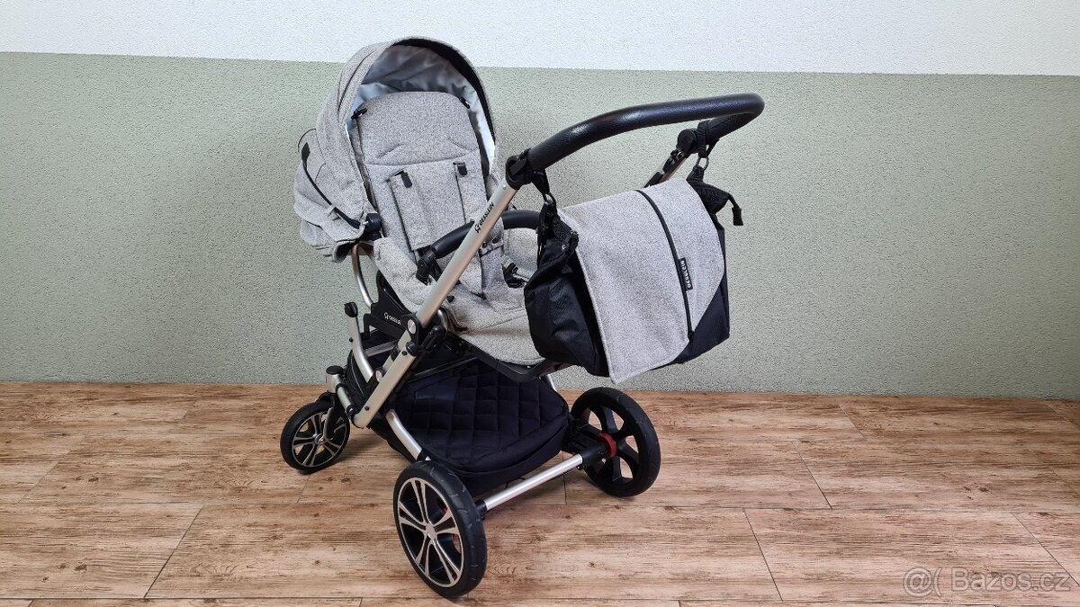 Gesslein Kočárek F6 Air+ s koženým madlem a C1-Lift taškou - 2