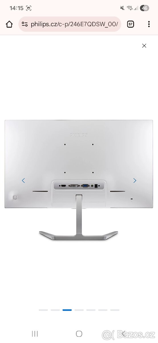 PLS LCD monitor Philips 246E7Q bílý - 2