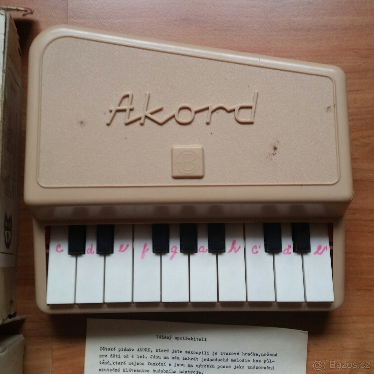 Akord dětské plastové pianko,klavírek - 5 kousků - 2