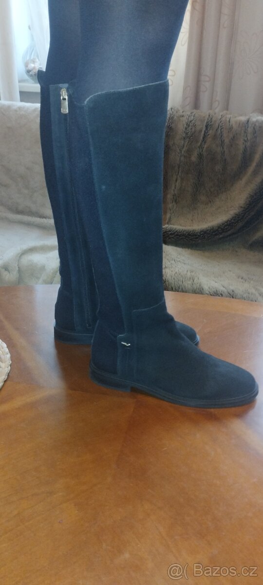 kožené kozačky Tommy Hilfiger, - 2