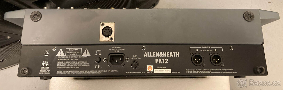 Mixážní pult ALLEN & HEATH - PA12 - 12kanálový - 2