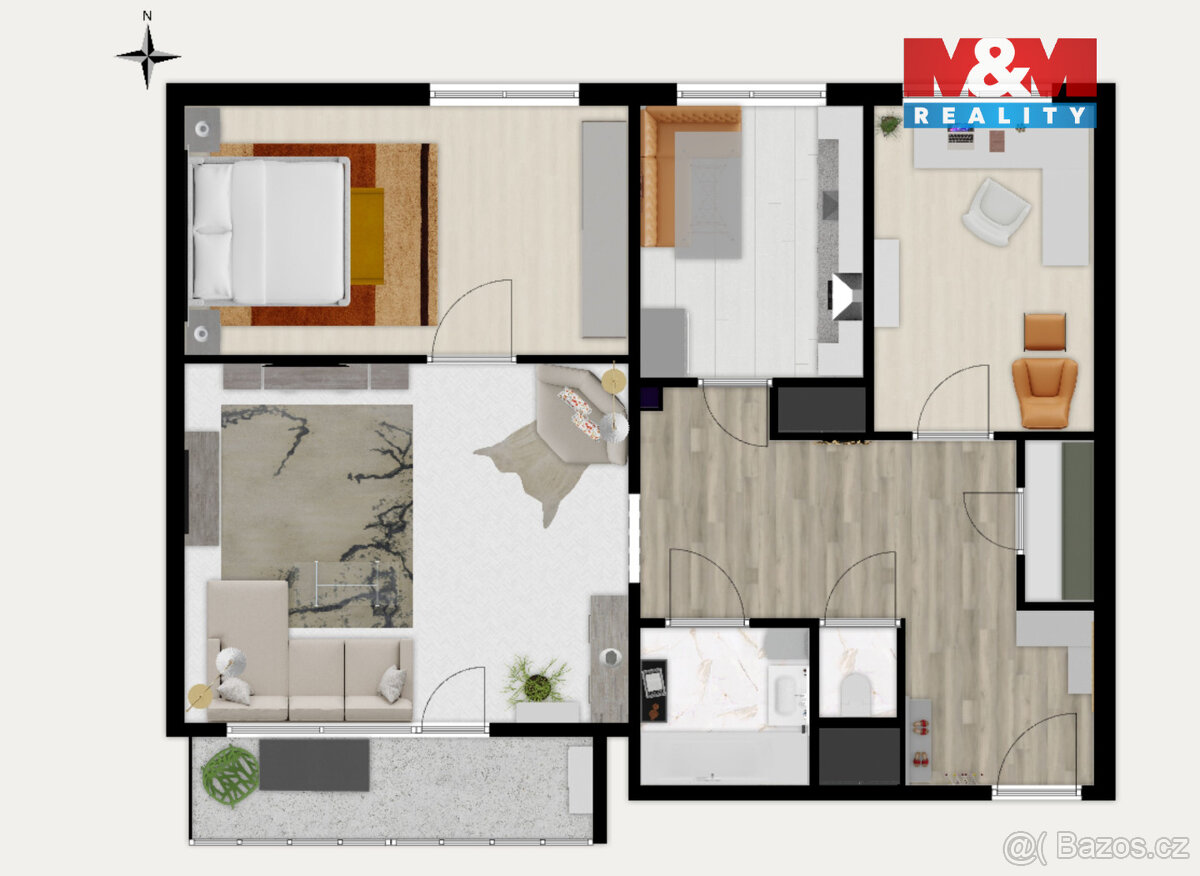 Prodej bytu 3+1, 66 m², Brno, ul. Dunajská - 2