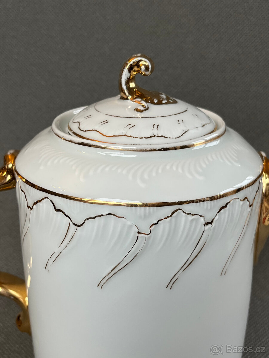 Starožitná porcelánová konvice 1.4l, Haas&Czjzek - 2
