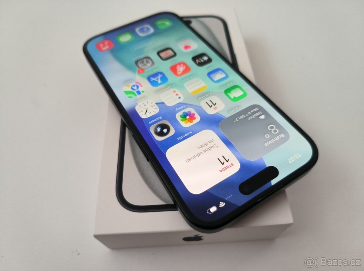 apple iphone 15 128gb Midnight 100% Batéria - 2