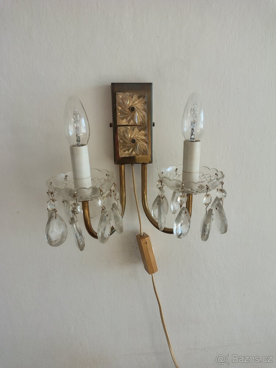 Křišťálový lustr + dvě lampičky - 2