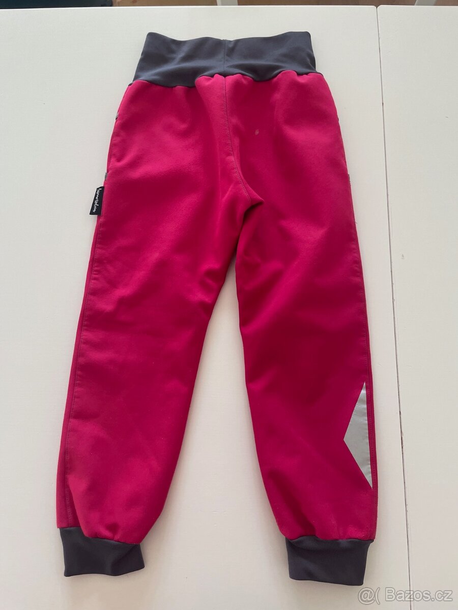 Prodám dětské funkční softshell kalhoty ruční výroba v ČR - 2