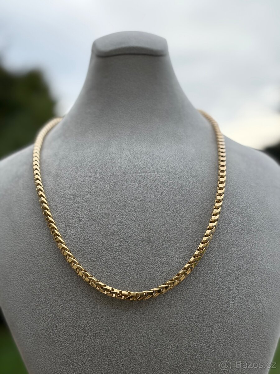 Zlaty řetež ANKR - Nový vzor - 54.7G 585 14K - KRÁSNÝ KOUSEK - 2