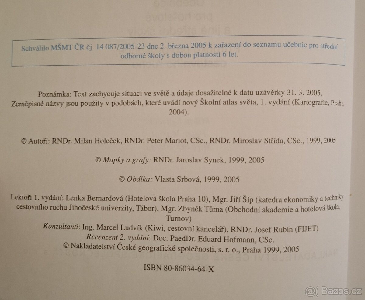 Učebnice Zeměpis cestovního ruchu pro SŠ - 2