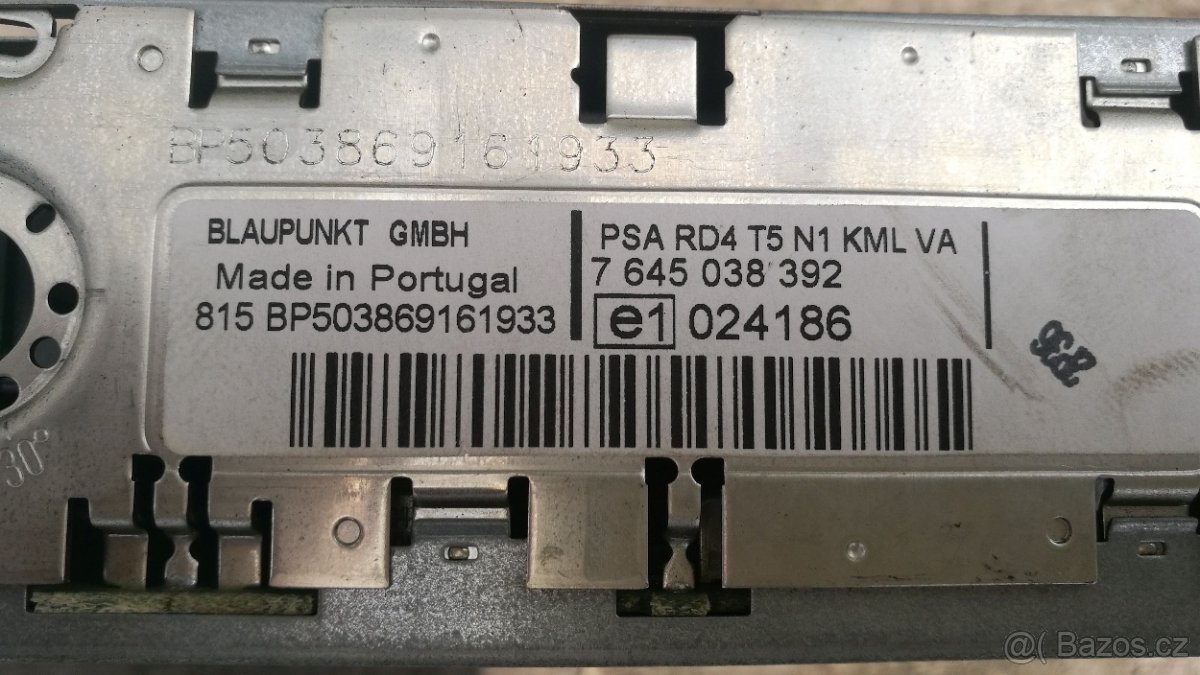 Peugeot - Citroen autorádio RD4 7645038392 - 2