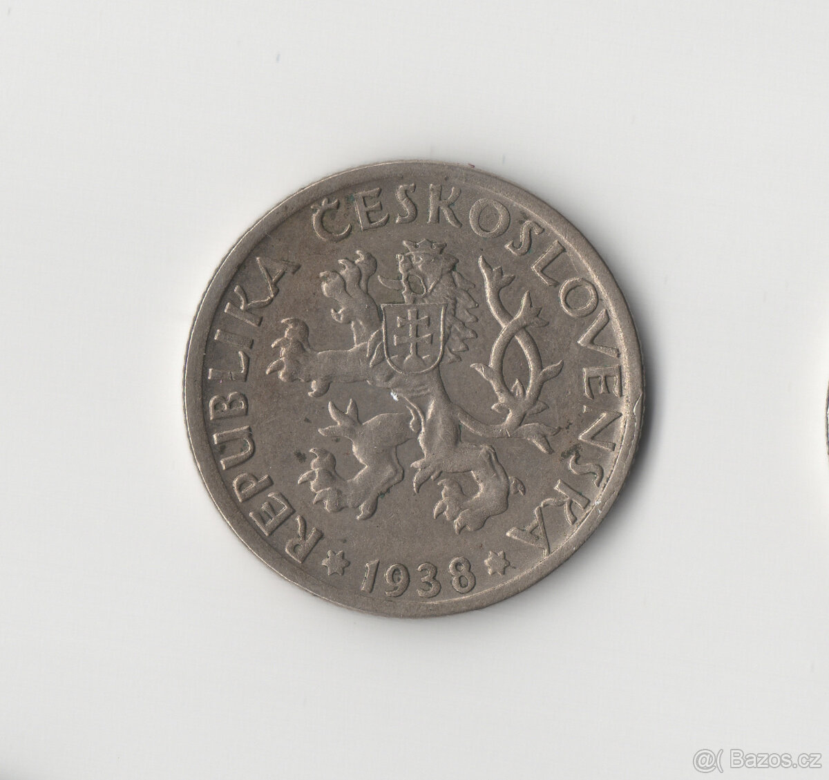 Mince ČSR 1 koruna 1938 - 2
