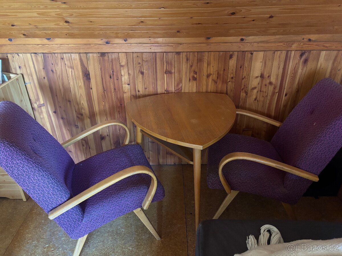 Retro křesla a stolek - 2