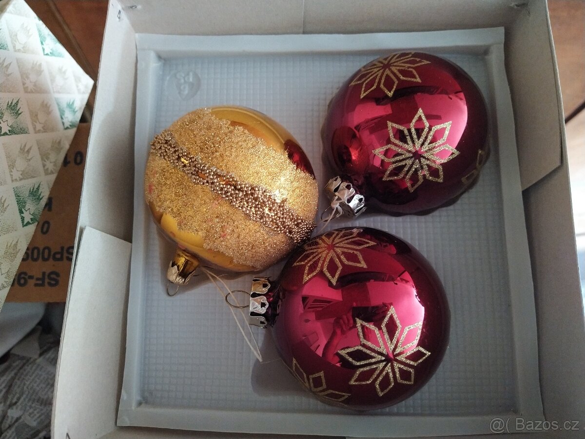 Retro skleněné vánoční ozdoby - 2
