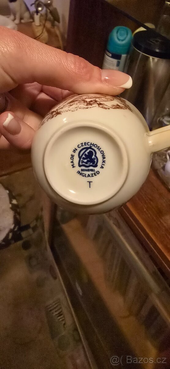 Retro sběratelske hrnečky s podšálky - 2