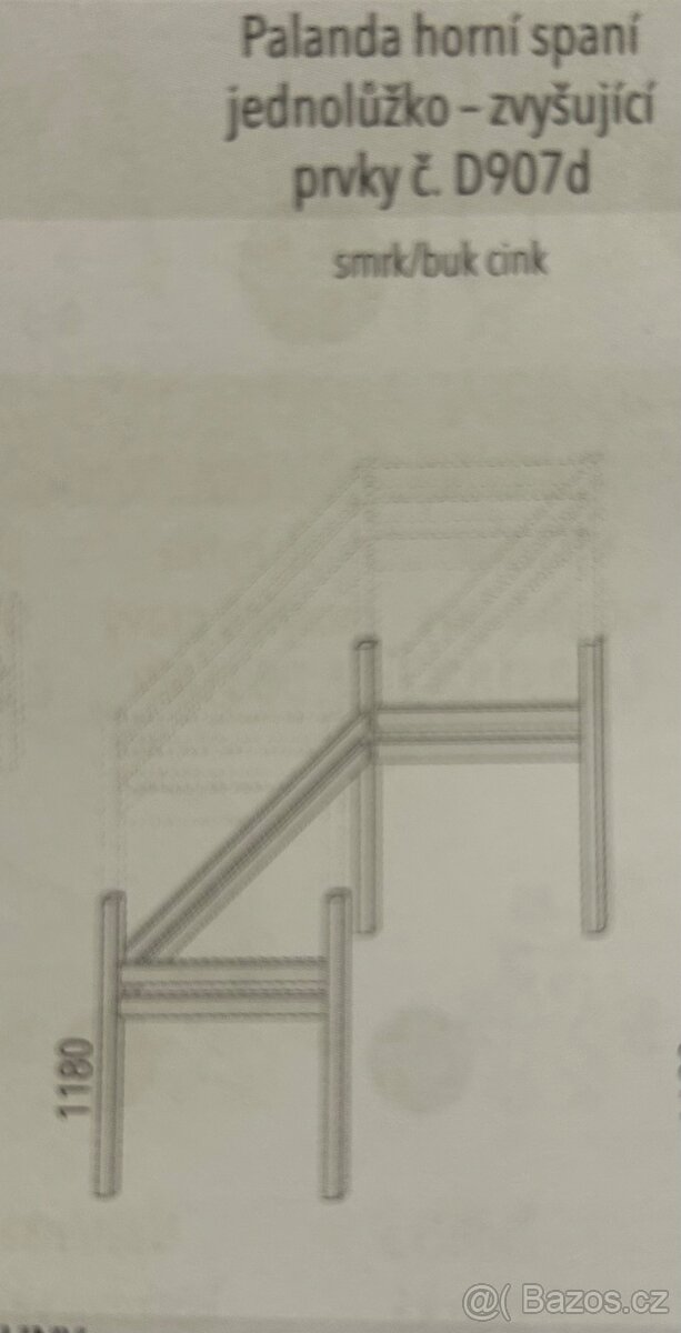 Domestav vyvyšující prvek pro spaní jednolůžko 2x - 2