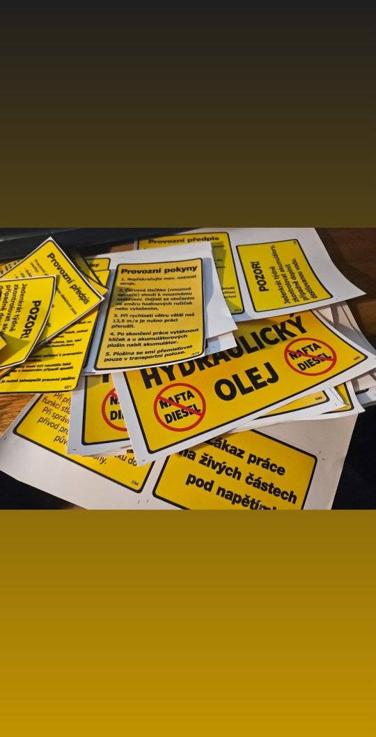 Označení PZPP a regálů, volat - 2