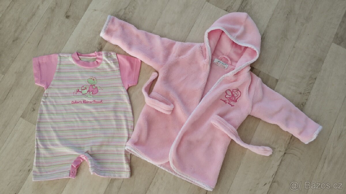 Župan + overal, 3-6mes. - 2