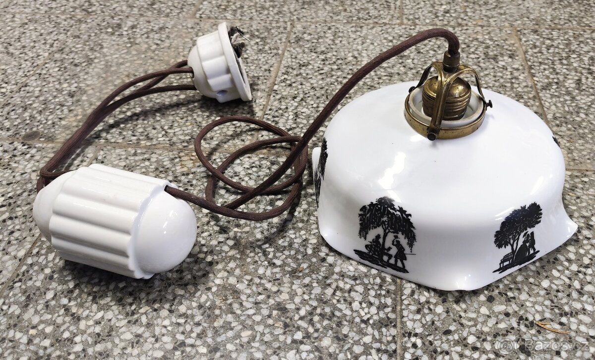 starožitný kompletní stahovací lustr rokoko - 2