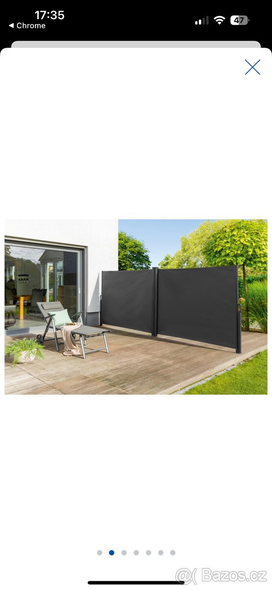 Zahradní dvojitá boční markýza - 2