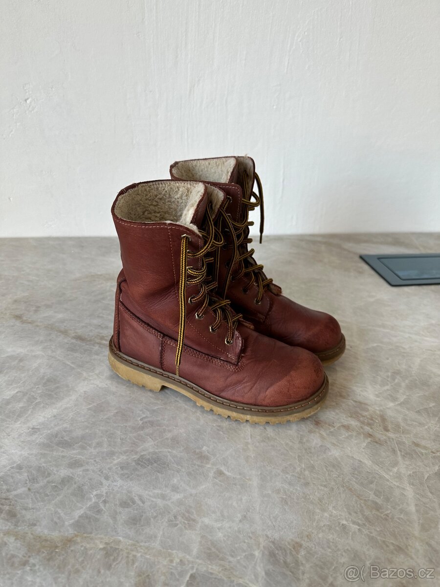 Kožené zimní boty vel 32 - 2